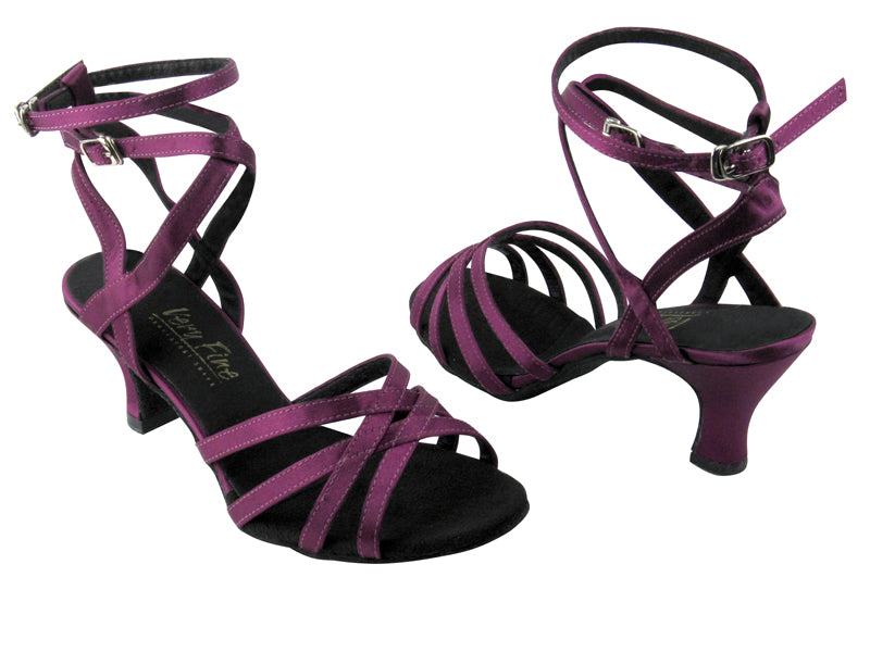 5009 Purple Satin with 2.5&quot; Low Heel in the photo