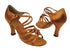 5011 236 Dark Tan Satin with 3" Heel in the photo