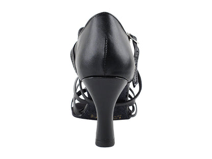 5011 Black Leather with 3" Heel in the photo