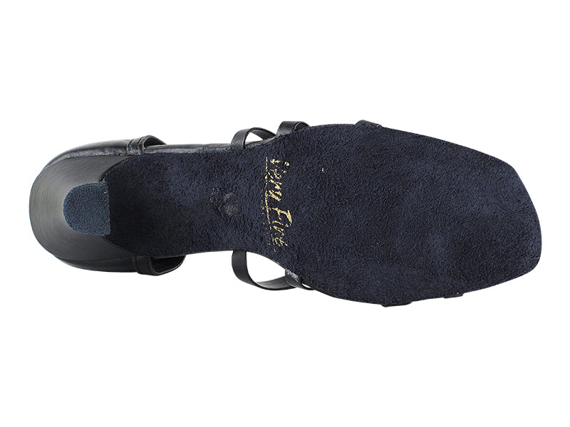 5011 Black Leather with 3" Heel in the photo