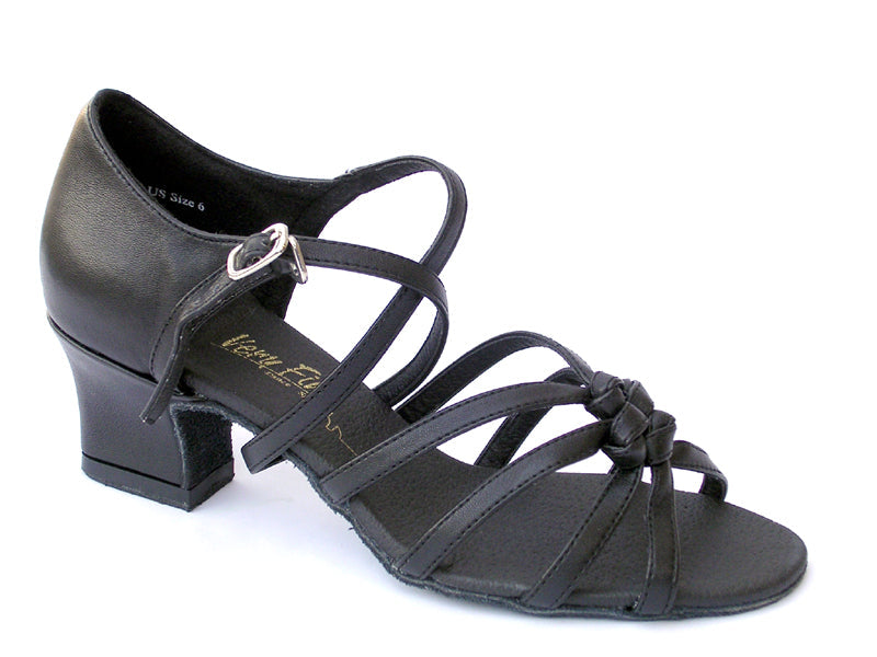 5011 Black Leather with 2&quot; Thick Cuban Heel in the photo