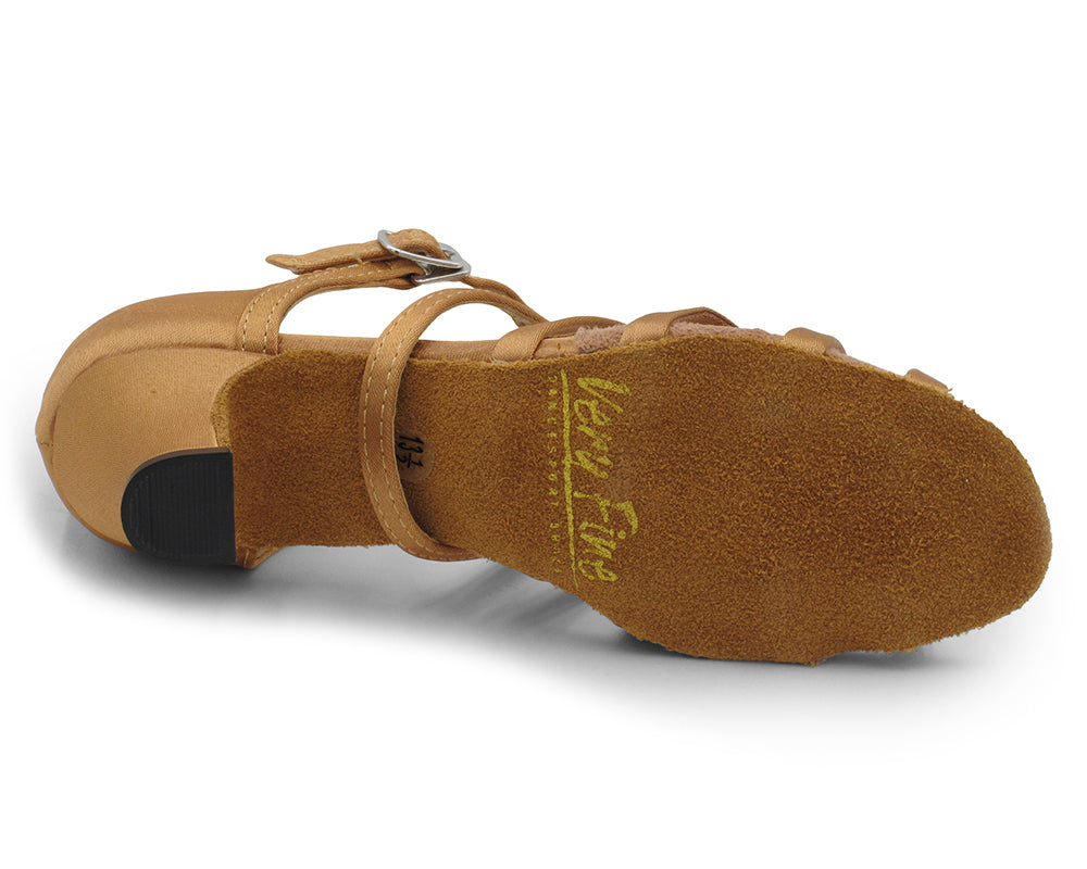 1615G Brown Satin with 1.5" heel in the photo