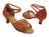 5017LEDSS 231 Dark Tan Satin & 162 Coffee Vine Mesh with 2" Slim Heel (289B) in the photo