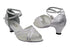 5017 White Satin_White Mesh_Cuban with 1.3" Cuban Heel in the photo