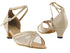 5017 Tan Leather & Flesh Mesh with 1.3" Heel in the photo