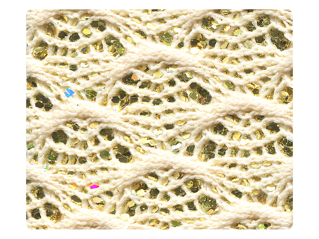 51 Knitted Beige Sparkle Fabric Swatch