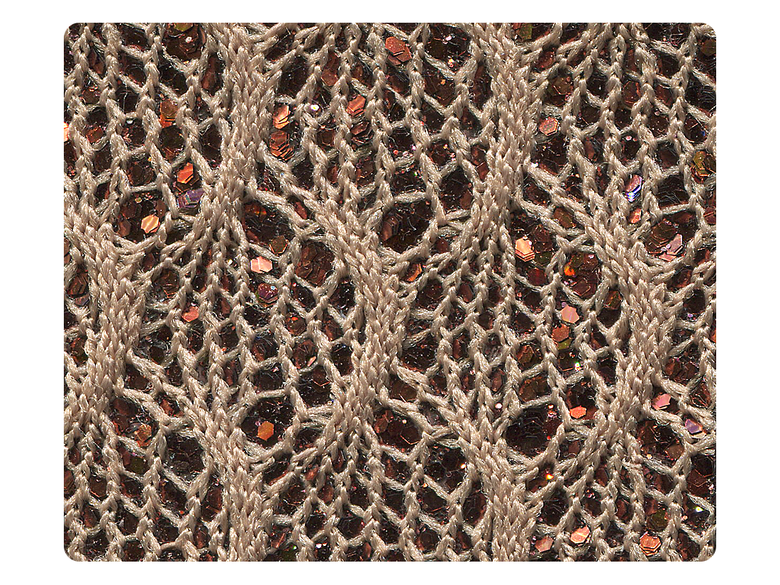 52 Knitted Copper Sparkle Fabric Swatch