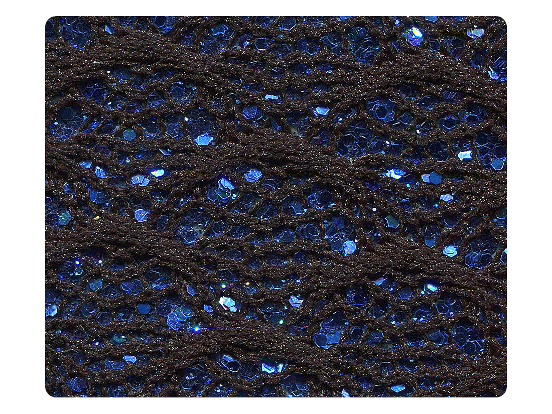 53 Knitted Blue Sparkle Fabric Swatch