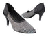 5502Bling Black Glitter Satin  with 2.75" Stiletto Heel (385) in the photo