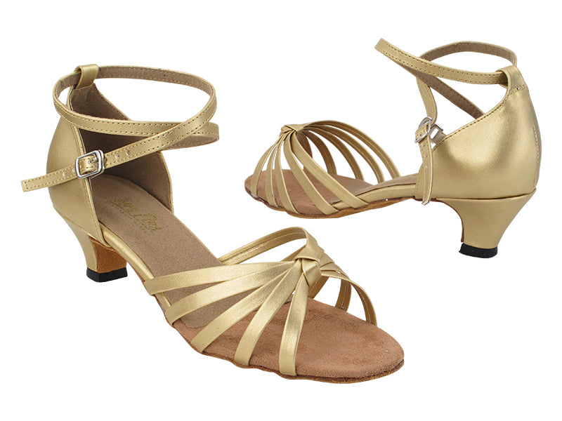 6005 57 Light Gold PU with 1.3&quot; Heel (387) in the photo