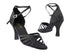 6005 Black Satin with 3" Heel in the photo