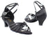 6005 Black Satin with 1.3" Heel in the photo