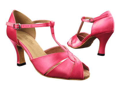 6006 246 Pink Satin with 3&quot; Heel (6812) in the photo