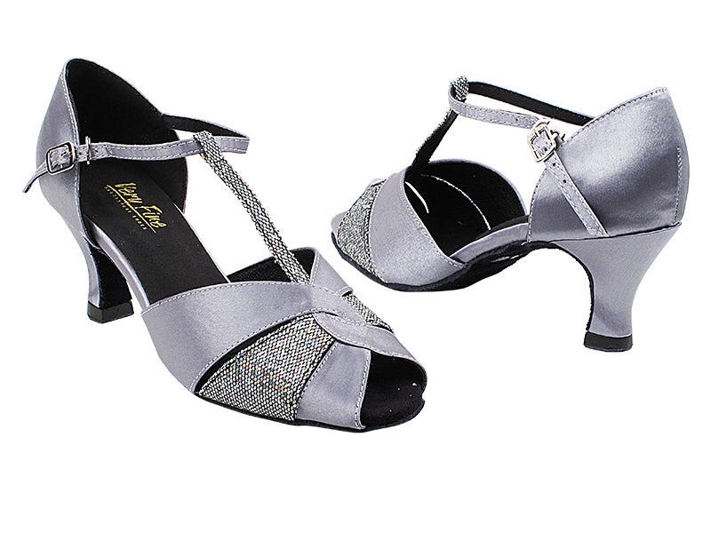 6006 263 Grey Satin_172 Grey Scale with 2.5&quot; Heel in the photo