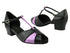 6006 Black Leather_190 Purple Scale with 1.5" medium heel in the photo