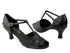 6006 Black Leather & Black Sparklenet with 2.5" Low Heel in the photo