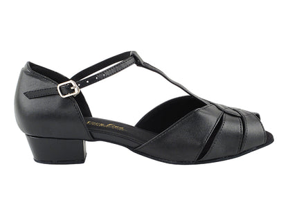 6006FT Black Leather with 1&quot; Flat Heel in the photo