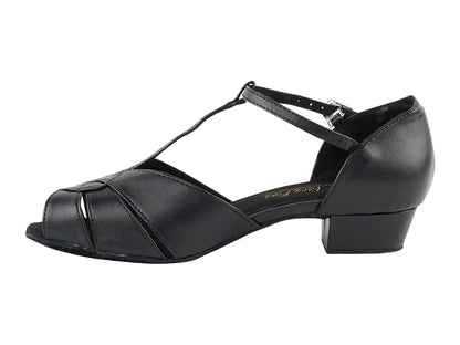 6006FT Black Leather with 1&quot; Flat Heel in the photo