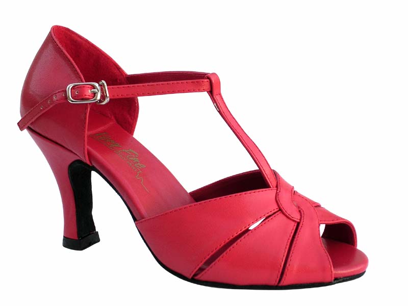 6006 Red Leather with 3&quot; Heel in the photo