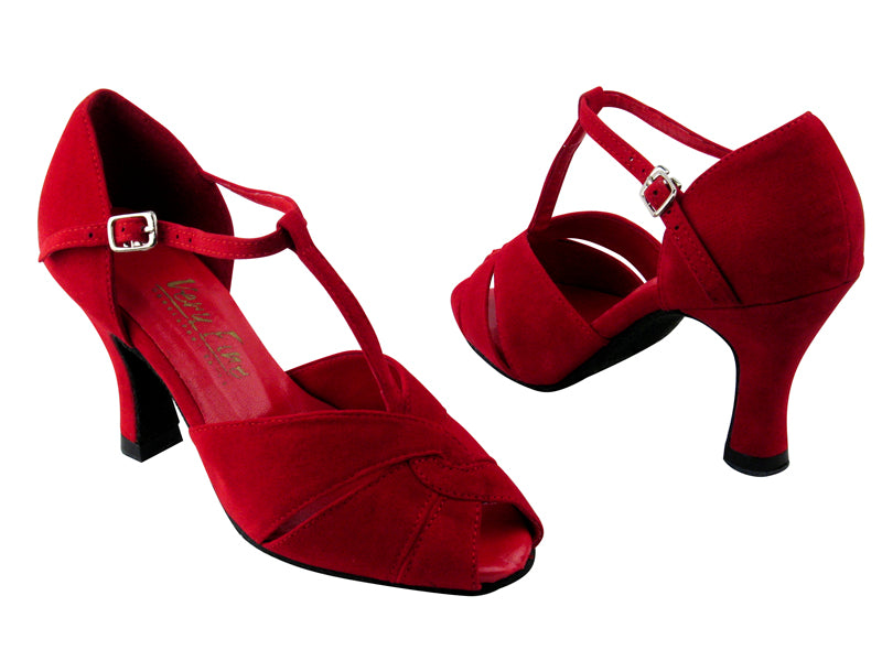 6006 Red Velvet with 2.75&quot; Low Heel in the photo