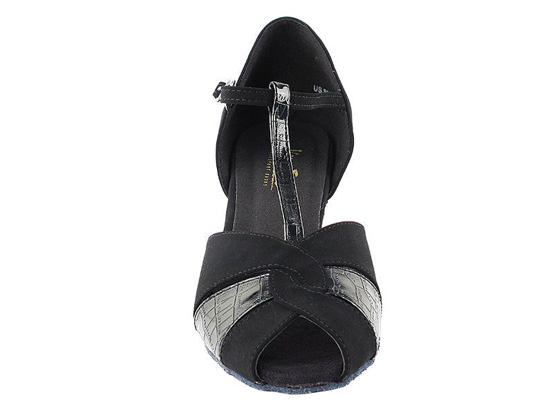 Nubuck noir 6006 et talon cubain noir et épais n° 71