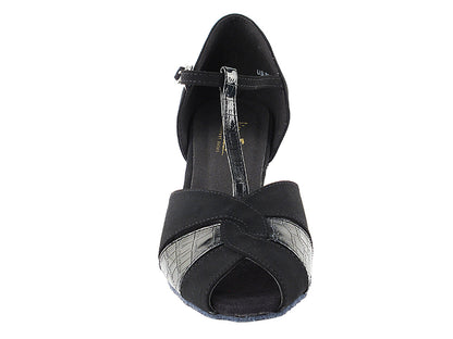 Nubuck noir 6006 et talon cubain noir et épais n° 71