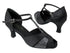 6006 Black Satin_Black Sparklenet with 2.5" Low heel in the photo