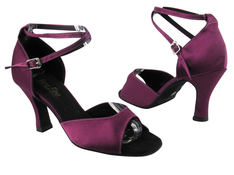 6012 111 Purple Satin with 3&quot; heel in the photo