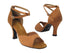 6012 231 Dark Tan Satin with 6812_3" Heel in the photo