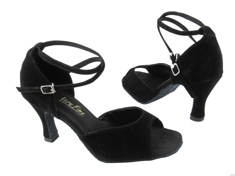 6012 36 Black Velvet with 3&quot; heel in the photo