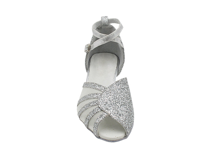 6018 126 Silver Stardust_052 White Mesh with 1.3&quot; Cuban Heel (387) in the photo