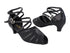 6018 Black Scale_Black Mesh_Double Straps with 1.3" Cuban Heel (387) in the photo