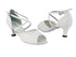 6023 139 White PU with 2.5" Heel in the photo