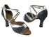 6024F Black Sparklenet & Silver Leather Trim & 6023 Back with 3" Heel in the photo