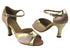 6024 Flesh Satin & Gold Leather Trim with 3" Heel in the photo