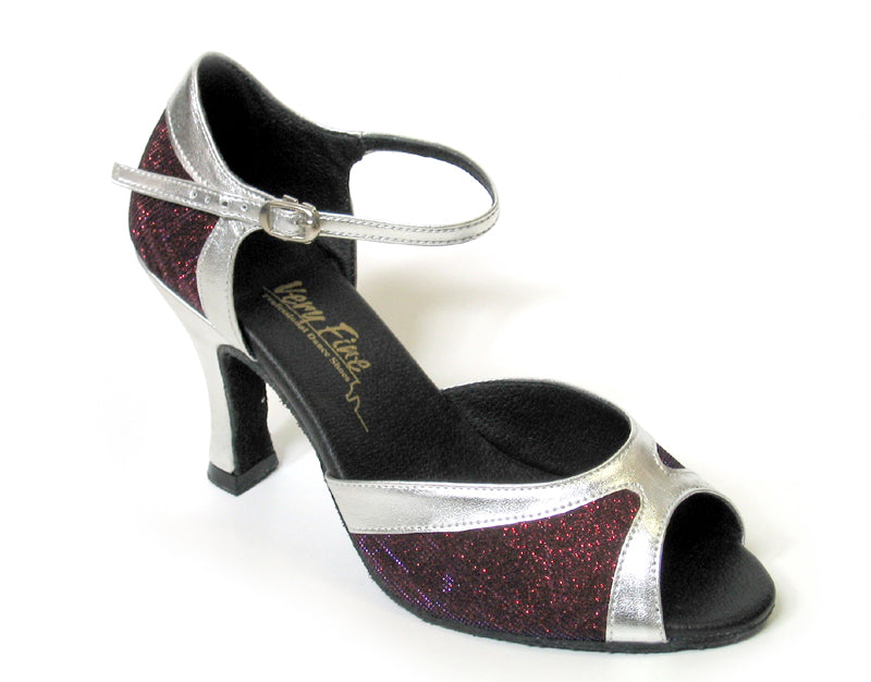 6024 Purple Illusion &amp; Silver Trim with 3&quot; Heel in the photo