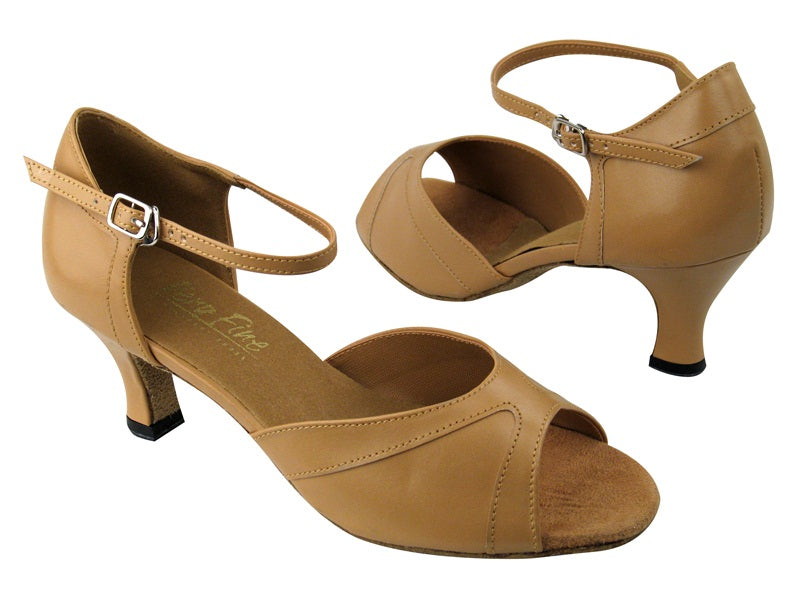 6024 157 Beige Brown Leather with 2.5&quot; Low heel in the photo