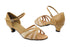 6027 157 Beige Brown PU_Flesh Mesh with 1.3" Cuban Heel in the photo