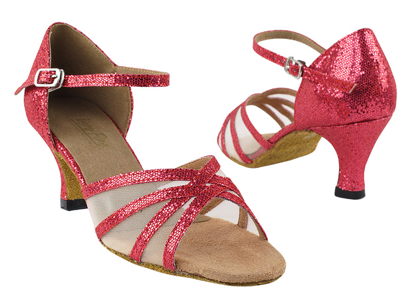 6027 286 Fuchsia Scale_Flesh Mesh with 2.5" Heel in th photo