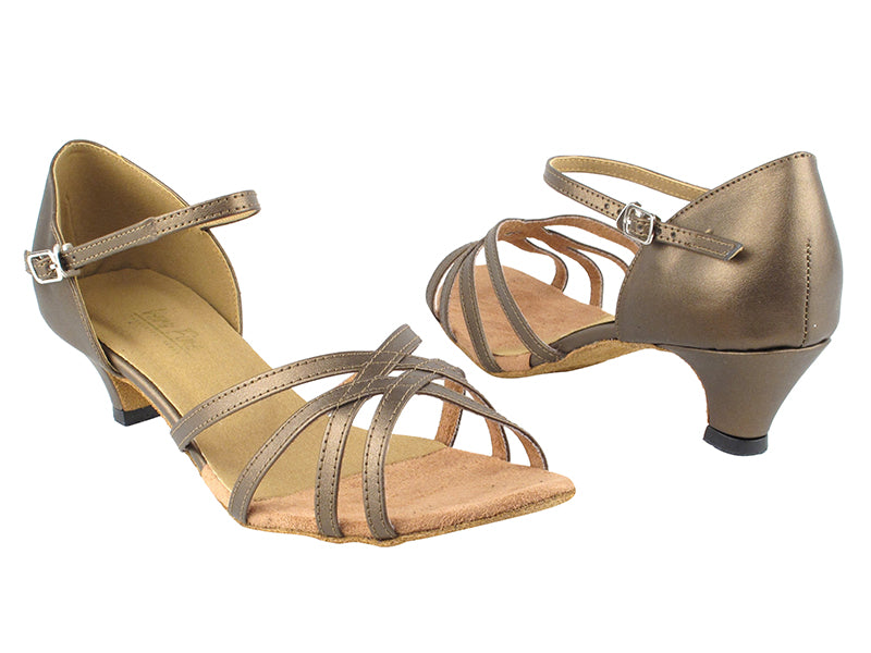 6027 59 Copper Leather Without Mesh with 1.3&quot; cuban Heel in the photo