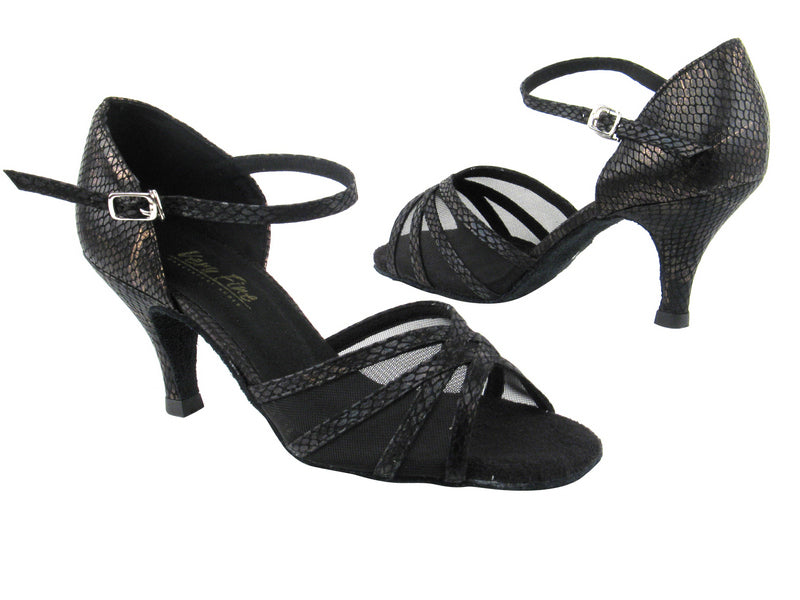 6027 85 Black Snake_Black Mesh with 2.6&quot; slim heel in the photo