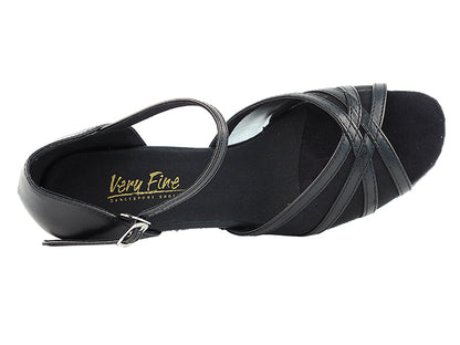 6027 Black Leather &amp; Black Mesh