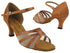 6027 Dark Tan Satin & Flesh Mesh with 2.5" Heel (2899) in the photo