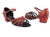 6027 Red_Black Wave Glitter_Black Mesh with 1.5" Medium Heel in the photo