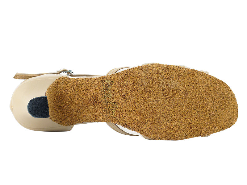 6027 Tan Leather &amp; Flesh Mesh