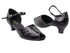 6028 12 Black Sparkle_Black Patent Trim with 1.3" Cuban Heel in the photo