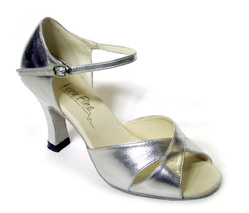 6029 Silver Leather with 3&quot; Heel in the photo