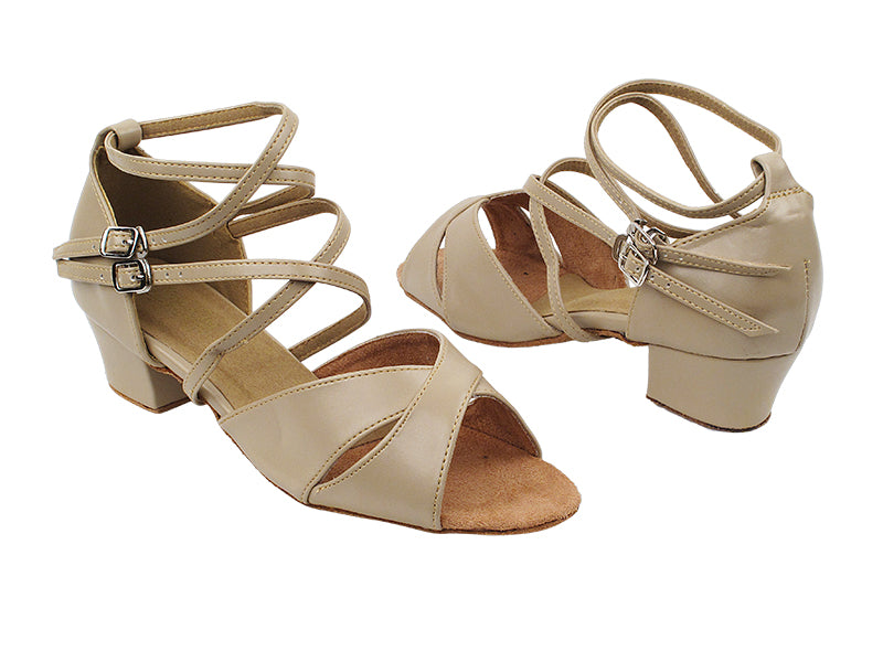 6029 60 Tan PU_1630 BackStraps with 1.5&quot; Medium Heel in the photo