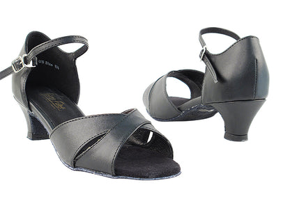 6029 Black Leather with 1.3&quot; Heel in the photo