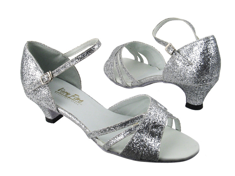 6030 126 Silver Stardust_Whole Shoes with 1.3&quot; heel in the photo